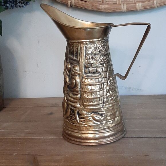 Vintage Brass Pitcher  - Picture 1 of 2